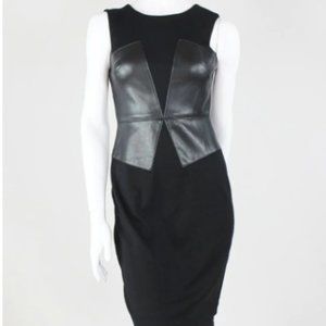Bailey 44 Black Vegan Leather Sleeveless Dress Size XS